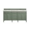 James Martin Vanities Brittany 72in Double Vanity, Smokey Celadon w/ 3 CM Eternal Jasmine Pearl Top 650-V72-SC-3EJP - alternate 6